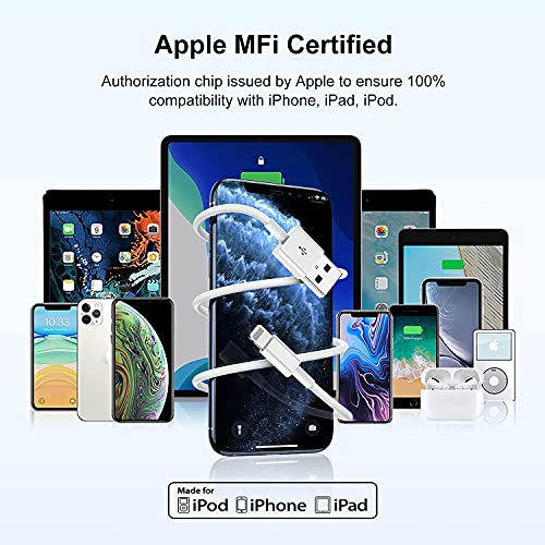 3ft iPhone Charger Apple MFi Certified, Apple Lightning to USB Cable 3 Feet,Fast Apple Charging Cable Cord 3 Foot for iPhone 14 Pro Max/13/13 Mini/13 Pro/12/11 Pro/11/XS MAX/XR/8/7/6s/5S/iPad - image 8