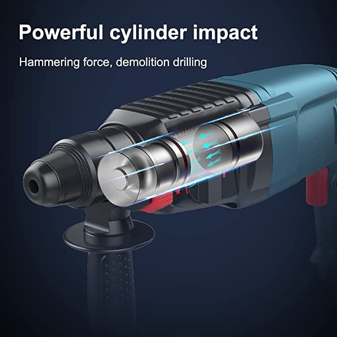 さきう2426 K Nakasaki Furadeira de martelo rotativo elétrica 3 em 1