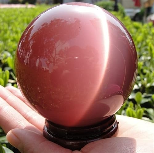 Meditación para decoración del hogar, 1.575-3.150 in, soporte de cuarzo asiático, esfera de cristal azul, ojo de gato, regalo de esfera de cristal,