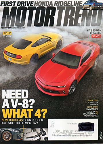 Motor Trend 2016 Magazine FIRST DRIVE: HONDA RIDGELINE New Turbo -4s Burn Rubber