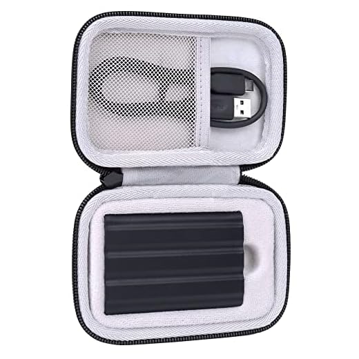 Khanka Capa rígida de reposição para Samsung T7 Touch Portátil SSD - 500 GB 1 TB - USB 3.2, Preto