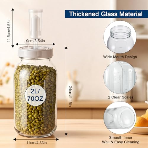Bocal de fermentation sans odeur Hejo 2L pour choucroute et cornichons