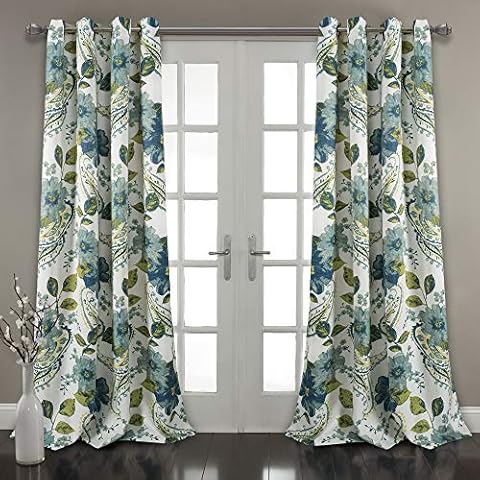Lush Decor Floral Paisley Room Darkening Curtains Cover