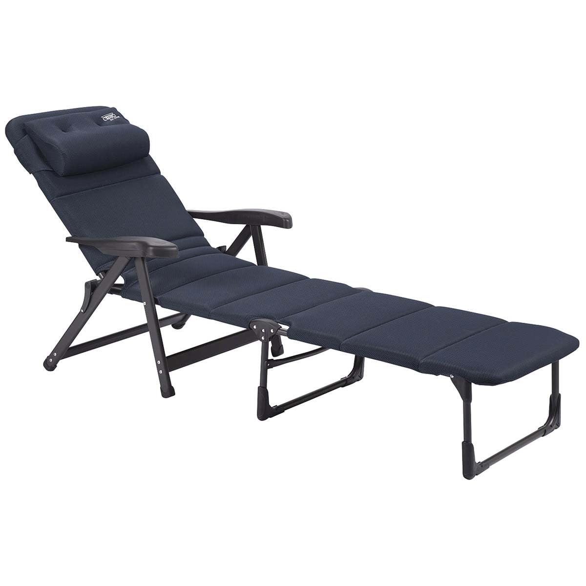 Crespo Sonnenliege Liegestuhl AP 233 Air Deluxe Camping Strand Garten Liege Alu blau