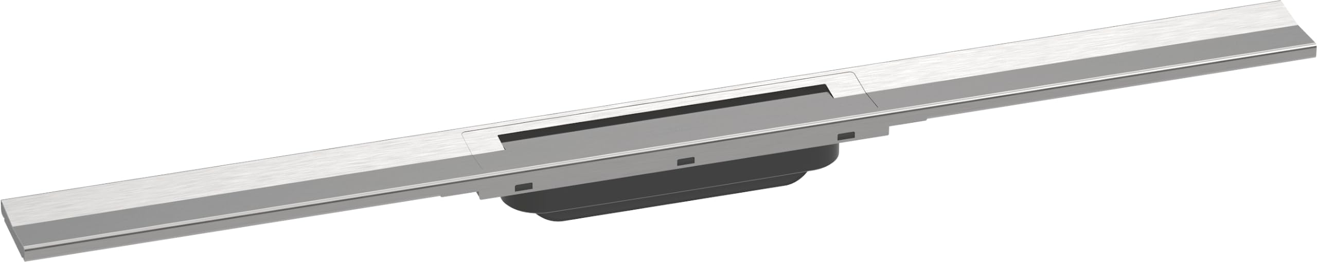 hansgrohe RainDrain Flex - Caniveau de douche linéaire 800 mm, Siphon de sol découpable pour montage libre, Acier inoxydable brossé, 56044800