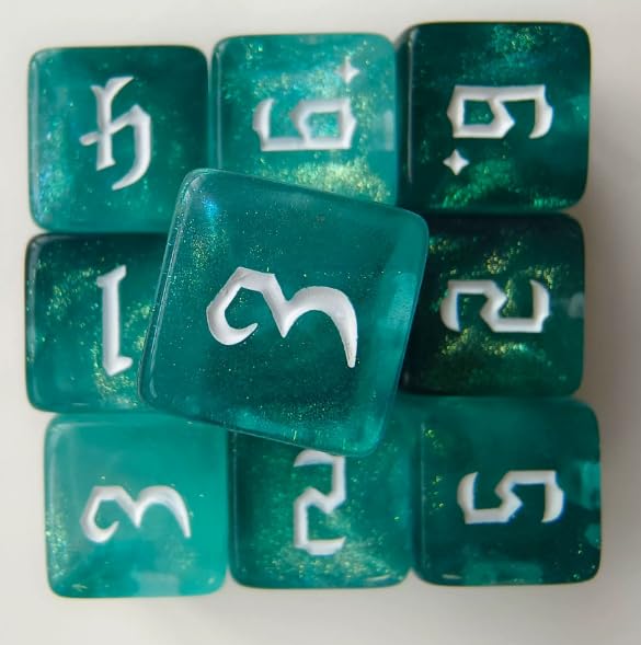 10 Stück D20 Polyedrisch Würfel Set,Spiel Würfel für Dungeon