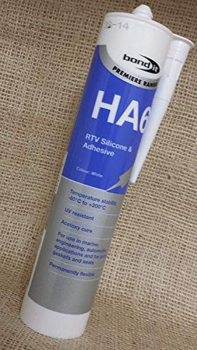 Bond-It HA6 White Marine Adhesive Premium Silicone Sealant - Suitable for marine salt or fresh water aquariums, fish tanks, vivariums, gaskets, joints and seals etc. on conservatories, glass, ce