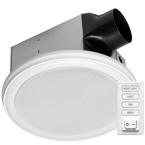 Homewerks 7130-16-BT Bathroom Fan with Color Chang