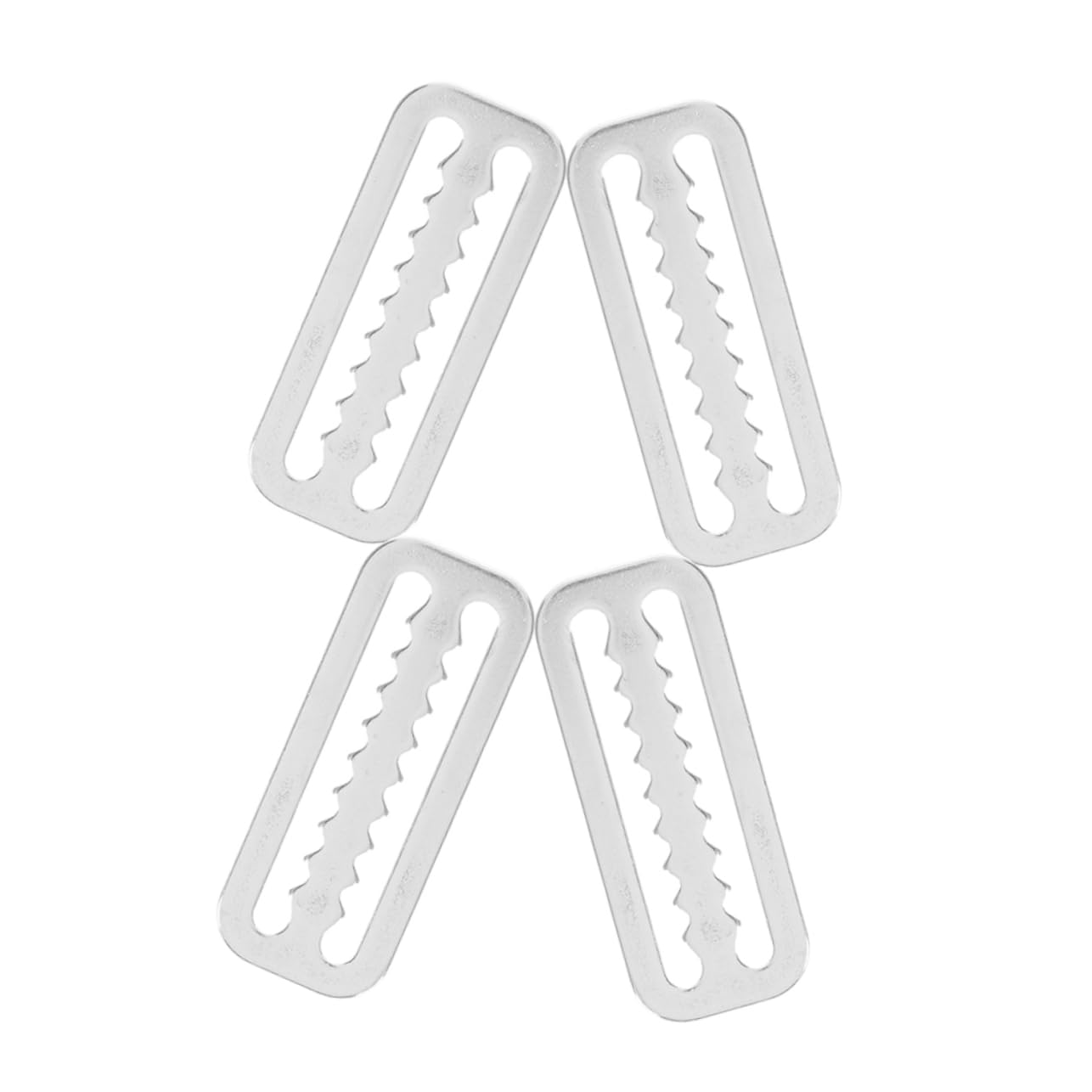 Gogogmee Diving Lanyard Accessory 4pcs Weight Retainer Clips Stainless Steel Diving Webbing Belt Slide Stopper for Divers