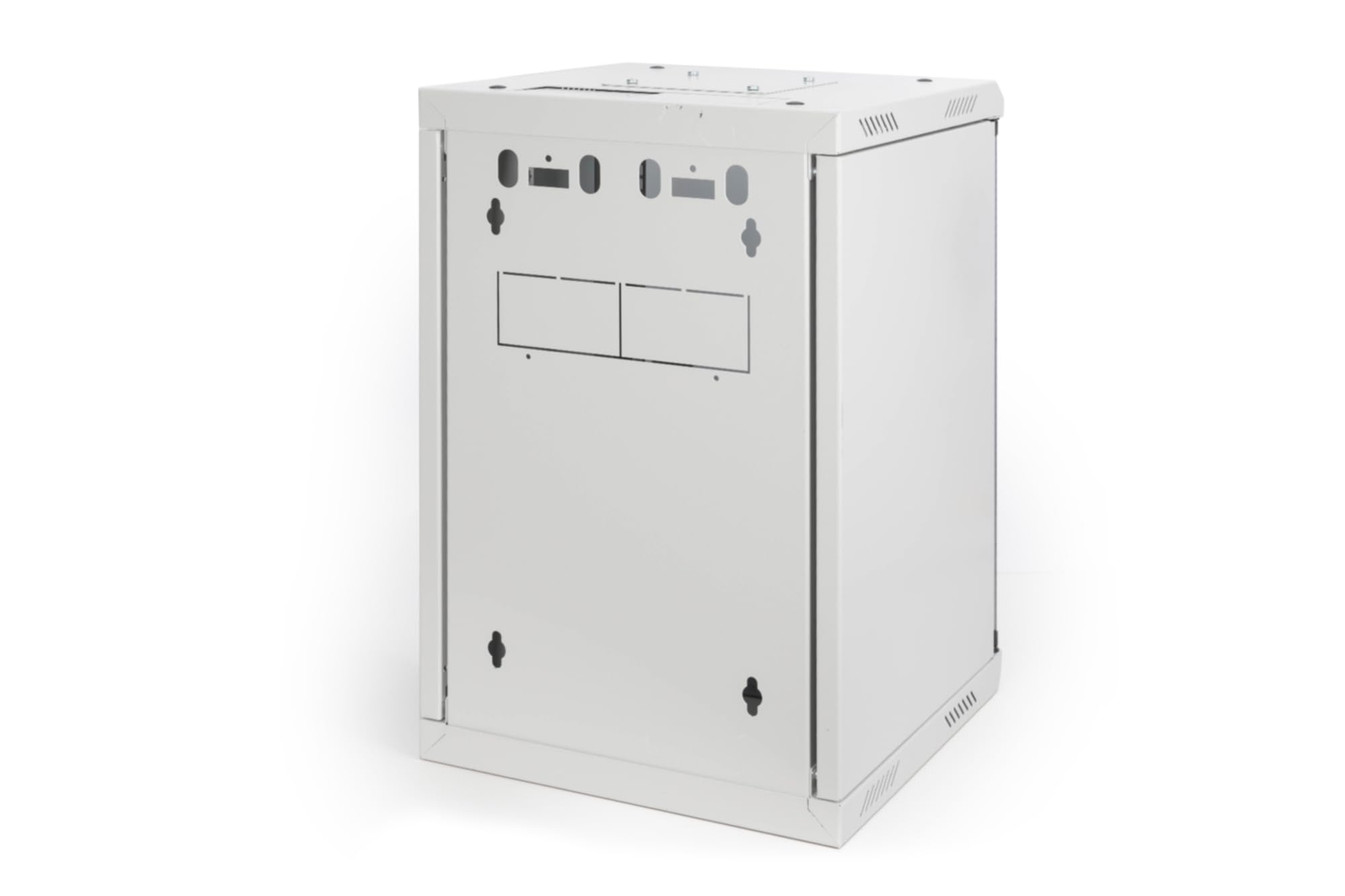 DIGITUS Armadio di rete 10" / 19" - Montaggio a parete - 10 pollici (10U orizzontale) o 19 pollici (5U verticale) - Grigio