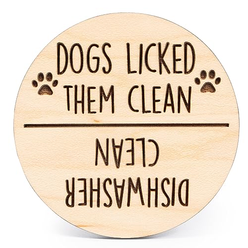 Imán decorativo para lavavajillas de madera con diseño de perro