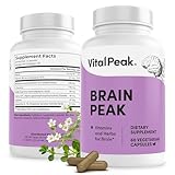 Brain Peak - Brain Supplements for Memory and Focus - Supports Brain Health - with Niacin, GABA, Alpha GPC, L-Tyrosine, Bacopa Monnieri & More - Vegan, Gluten Free, Dairy Free - 60 Capsules