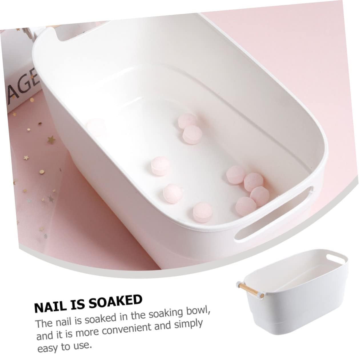 1Pc Nail Salon Hand Soaking Bowl for Manicure Style Design Comfortable Hand Rest for Nail Art Accessories Easy to Use Soak Bowl