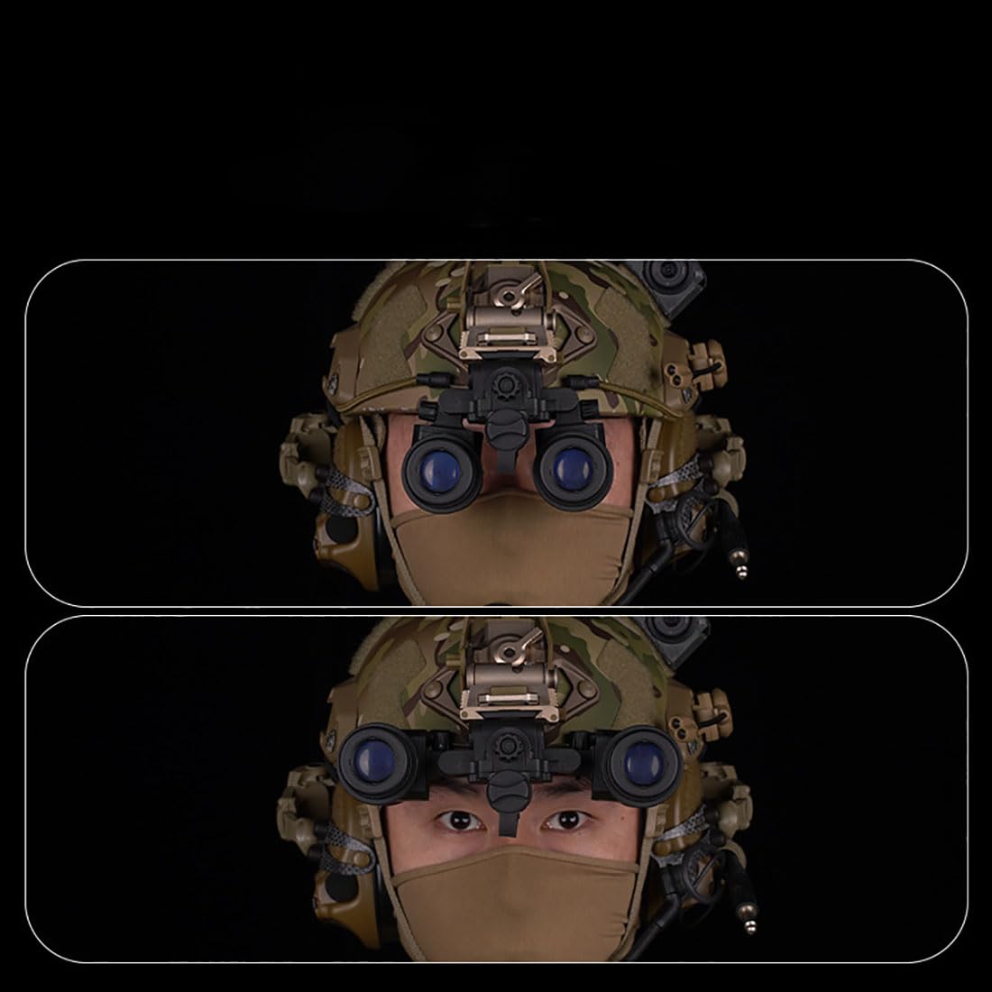 Taktische Airsoft PVS31 Dummy Nachtsichtbrille Modell mit Halterung NVG Binokular