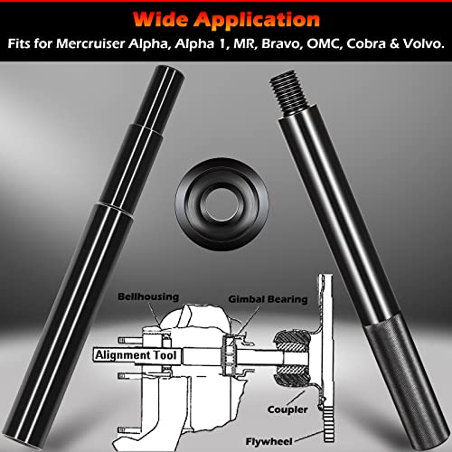 Image of Gimbal Bearing Alignment and Install Kit, Heavy Duty Engine Alignment Tools Set Fits for Mercruiser Alpha 1 Bravo Volvo OMC MR Cobra