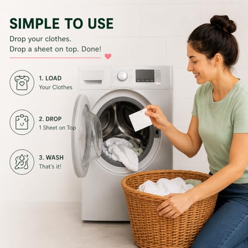 Image of 3-in-1 Eco Laundry Detergent Sheets | Detergent + Fabric Softener + Water Softener | Dissolves Completely | 30 Sheets | Top Load Front Load Hand Wash