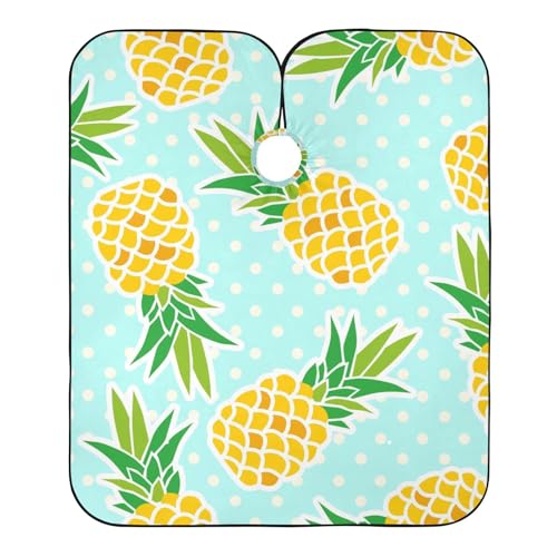 Hezely Exotic Pineapple Hair Dye Cape, Barber Cape for Adults,Waterproof Salon Cape,Waterproof Hairdressing Styling Hair Cutting, 65
