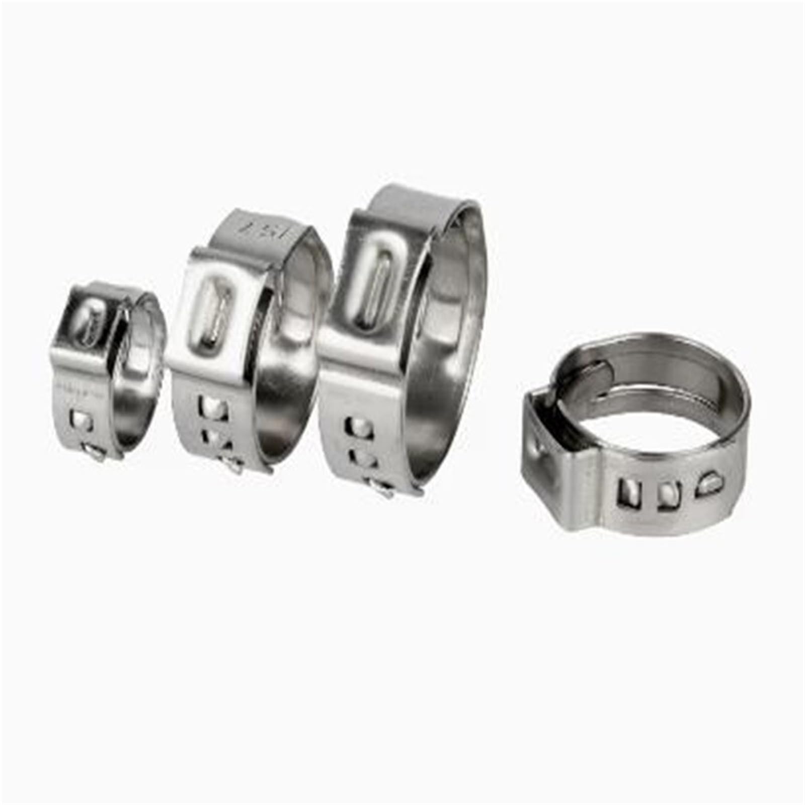 Schlauchschellen Aus Edelstahl 100 Stück 5,30 mm bis 30 mm Schlauchschellen, einohrig, stufenlos, 304 Edelstahl(37.8-41mm 100pcs)