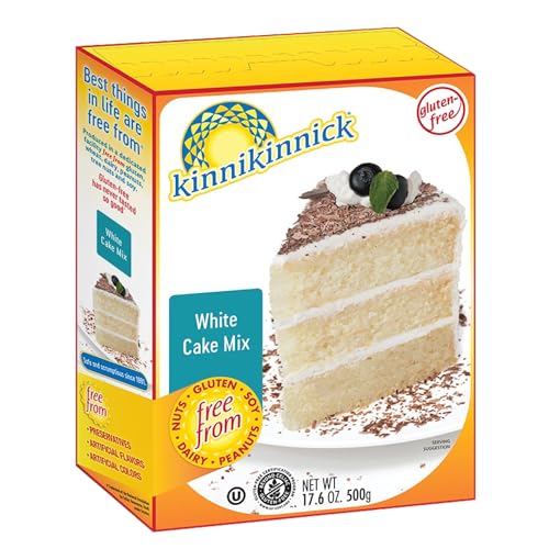 Kinnikinnick - White Cake Mix - Gluten Free, Allergy Friendly Cake Mix - 17.6 oz. Box