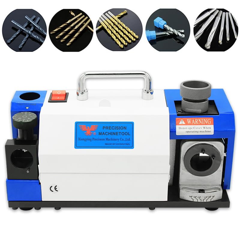 Electric Drill Bit Grinder Fully Automatic 180W High-Precision 3-13 MM Twist Drill Bit Sharpener Grinding Machine CBN,DIY Tools(HY-13 220V)