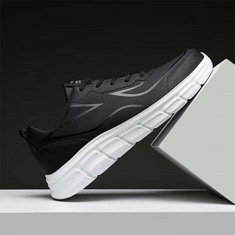 Men's Water Resistant PU Leather Casual Sneakers for Outdoor Walking Sport2