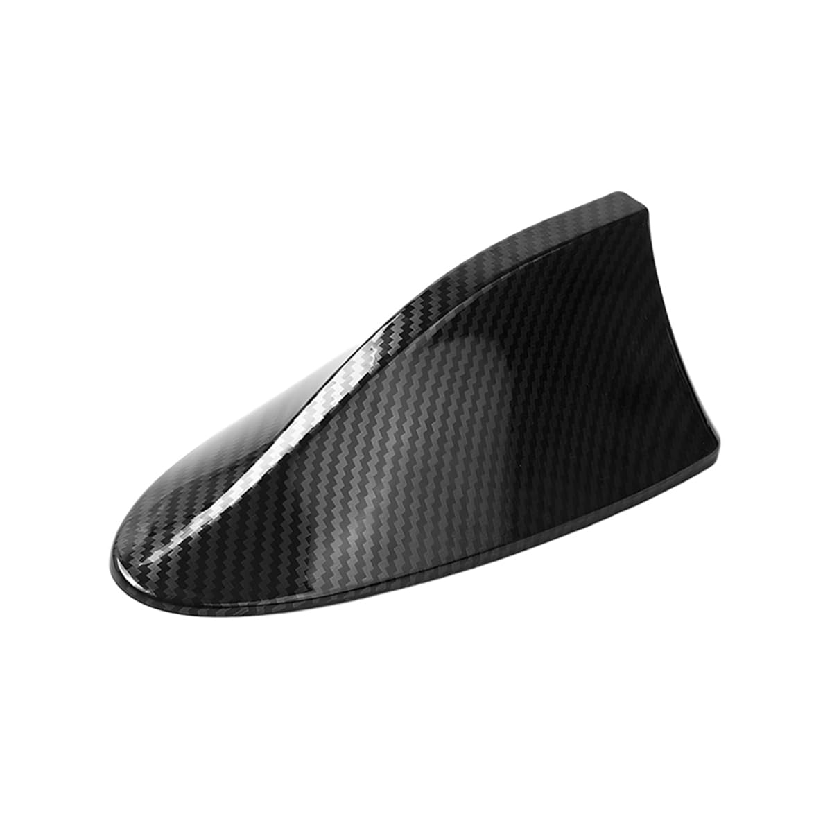 Car Shark Fin Antenna Cover, Top Roof Aerial Base AM/FM Radio Signal Base with Adhesive Tape, Fashionable Automotive Top Decoration Replacement, Universal for Vehicles (Carbon Fiber Black)