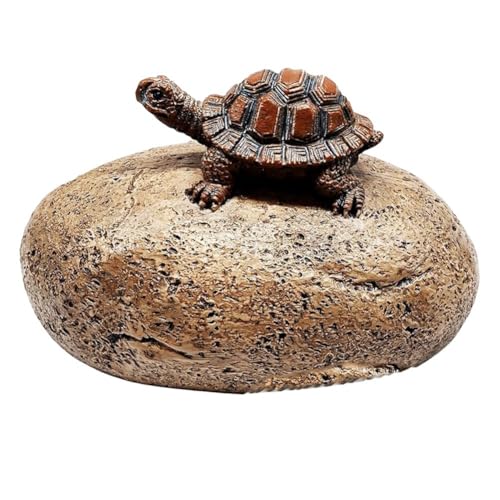 Qtynudy Fake Rock Hidden Key Box for Outside - Safe Resin Spare Key Hider for Outdoor Garden or (Stone and Turtle Style) Easy Install