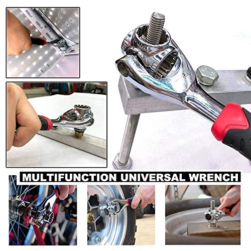 iPstyle Universal Wrench 52 in 1 Socket Wrench Tool with Multifunction 360 Degree Rotating Head, Spanner Tool for Home and Car Repair - Image 7