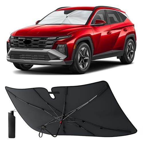 Image of EcoNour Windshield Sunshade & Window Tint for Hyundai Tucson 2022 2023 2024 2025 2026 | Front Windshield Sun Shade UV Protection Heat Blocker | Foldable Car Sun Visor Interior Accessories