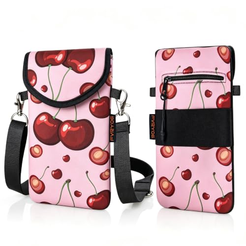 Image of Neoprene Phone Sleeve Pouch Case Bag for Men Women w /Crossbody Strap /Neck Lanyard for iPhone 17 /16 /15 /14 Pro Max, Samsung S25，Pixel 10
