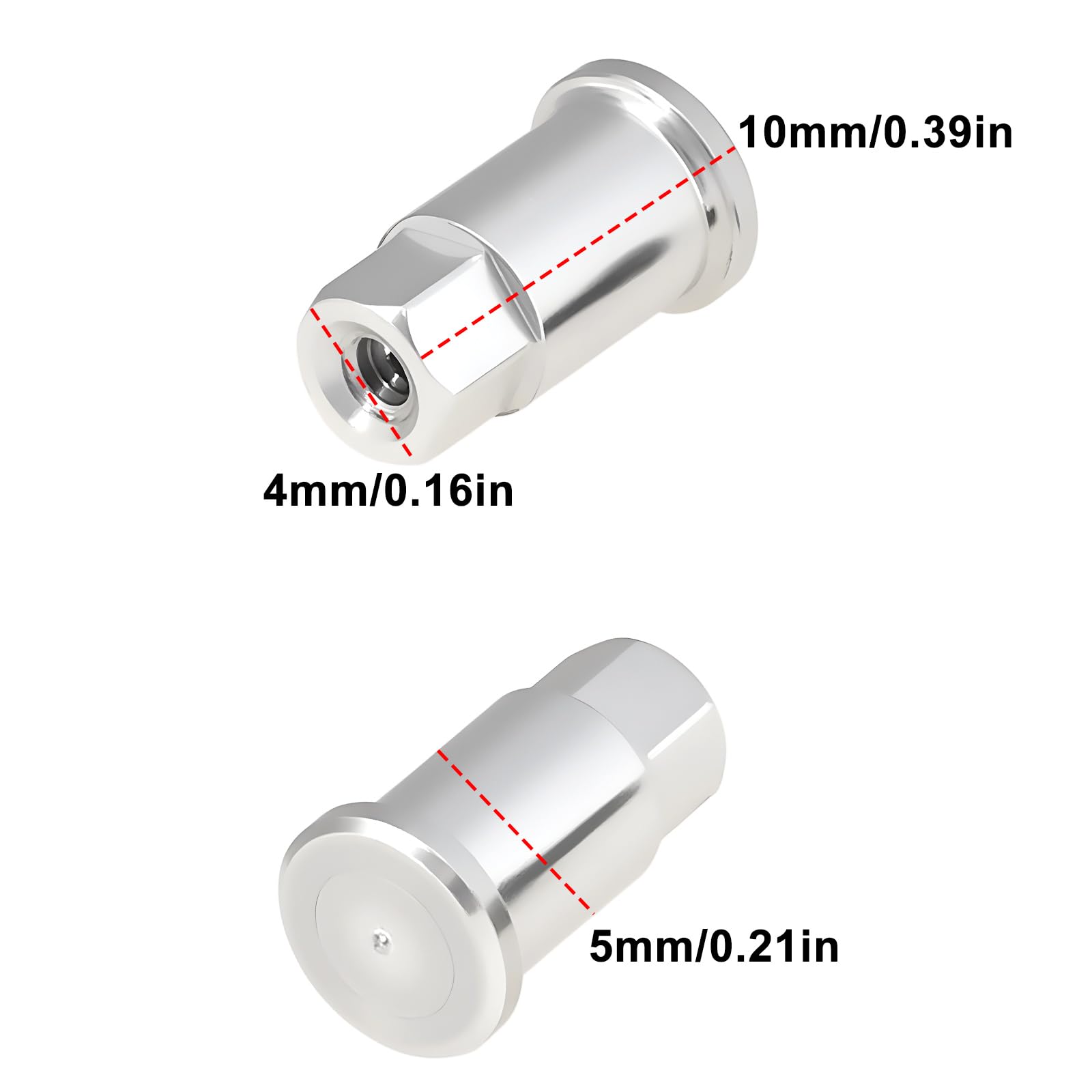 Create idea 2pcs 10mm RC Car Front Wheel Hex Hub Drive Adapter Compatible with LDRC AE86 A86 A86P LD1801 1/18 - Image 4