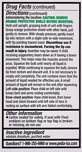 Fleet Children's Pedia-Lax Liquid Glycerin Suppositories -- 6 Suppositories #TOP3