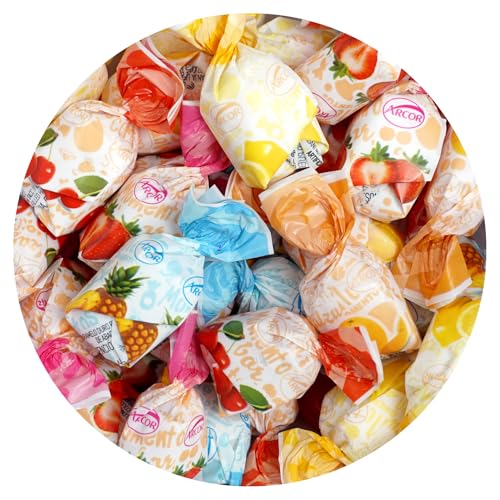 Fruit Filled Candy, 2 Pound Candy (Approx. 120 pcs.), Fruit Filled Hard Candy, The Hampton Popcorn & Candy Company