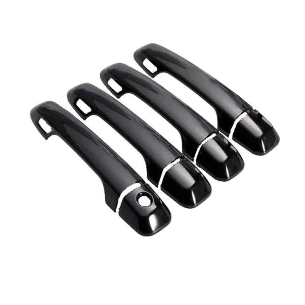SXQPOCAR for 4Runner 5th Gen 2010-2022 Gloss Black Smart Door Handle Cover Stickers Trim Car Protective Style Accessories Replacement Parts(4 Keyless Entry)