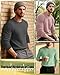August Alley 5 Pack Thermal Waffle Shirts for Men, Crew Neck Long Sleeve Casual Pullover Underwear Textured Knit Tops(Sky Blue, Pink, Light Green, Gray, Dark Gray,Medium)