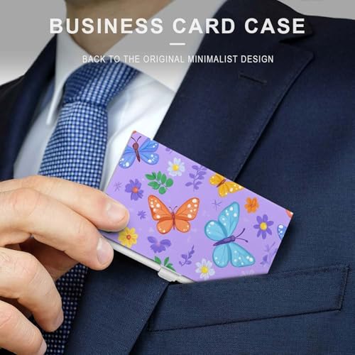 Butterflies Business Card Case Pocket Card Holder Slim Card Wallet for Men Women3