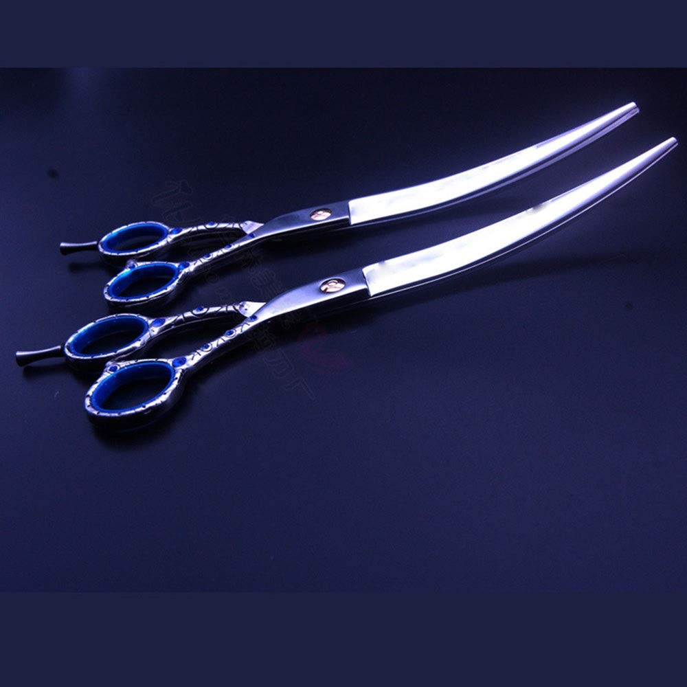 CrEev 8-Zoll-Professiona-Schere für die professionelle Haustierpflege von Haustieren (Der Preis beträgt eine Schere), korrosionsbeständig, rostbeständig, (Farbe: Blau) (Blau B)