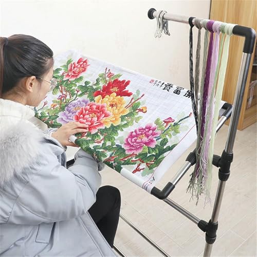 Soporte de bordado para evitar dolor de espalda con altura ajustable para costura 5