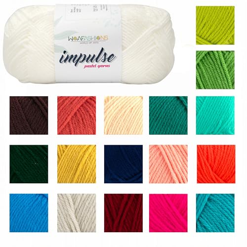 Image of WOAFashions Impulse Hand Knitting & Crochet Yarn (White) (100gms - Pack of 1)