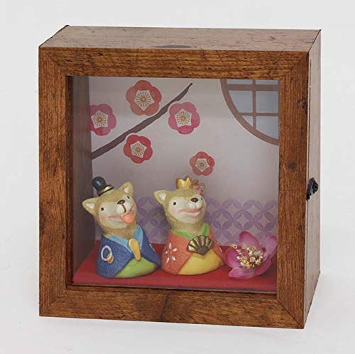 丸和貿易 お雛様フレーム ノーティー 柴犬 10×10×4cm 4008867-02