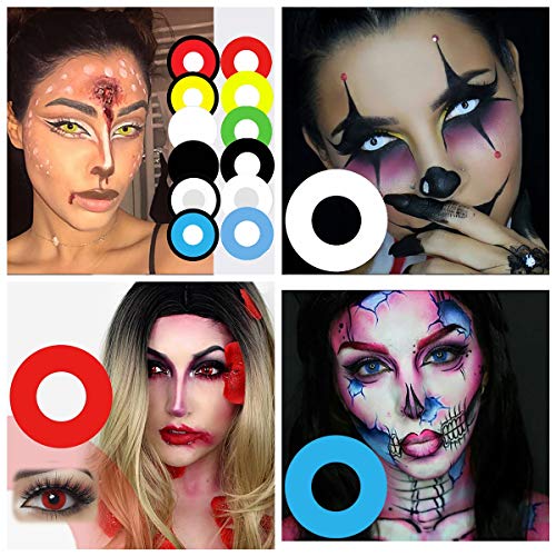 image for Queenbox 0.57 in (14.5mm​) Christmas Scary Pattern Contact Lens Case