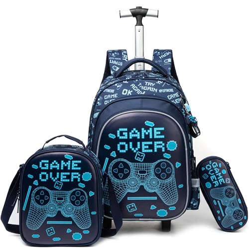 HTgroce Cartable a Roulette Garçon Sac Dos roulettes...