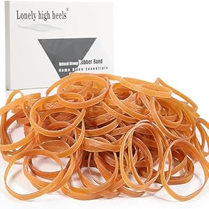 Lonely high heels Elastic Bands Heavy Duty 200 Pcs Thick Rubber bands 100x5 mm Natural Strong Elastic Band Wide Rubber Band Stationary Stretchable for Home School Offices