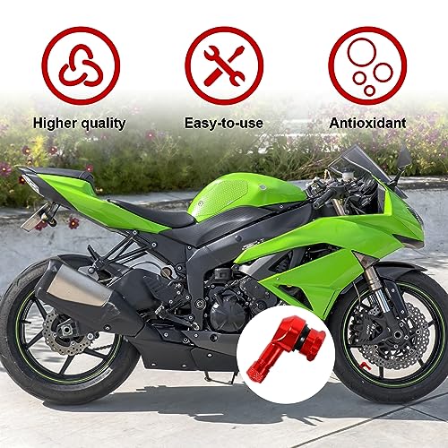 image for Augeny 2 PCS Motorcycle Tire Valve Stems, 90 Degree Aluminum 11.3mm/10