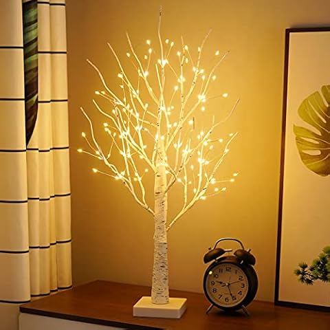 Árbol de Abedul con 144 luces LED blancas (60 cm) Cover