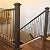 Contemporary Single Rectangle Stair Wrought Iron Balusters (5-Pack) Modern Hollow Metal Railing Spindles (Satin Black)