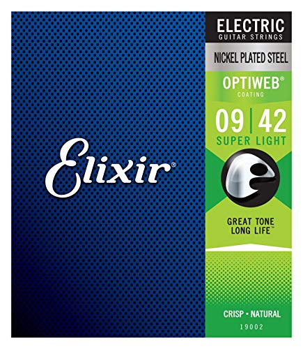 Elixir Electric Optiweb Super Light 009-042 Lot de 3 cordes pour guitare électrique avec revêtement en nickel - Les Beatles, Paul McCartney, John Lennon, RIngo Starr, George Harrison Elixir Electric Optiweb Super Light 009-042 Lot de 3 cordes pour guitare électrique avec revêtement en nickel – Image 3