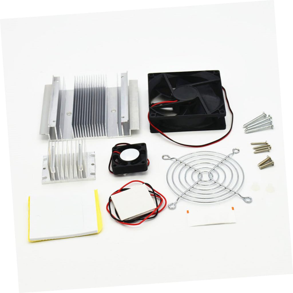 SHINEOFI 60w Enfriador de Módulos Peltier Termoeléctrico de Sistema de Refrigeración por Agua y Ventilador Kit de Sistema de Enfriamiento para Aplicaciones de Refrigeración