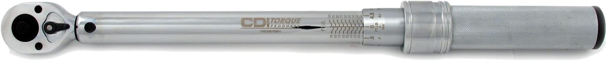 CDI Dual Scale Micrometer Adjustable Click Style Torque Wrench with Metal Handle