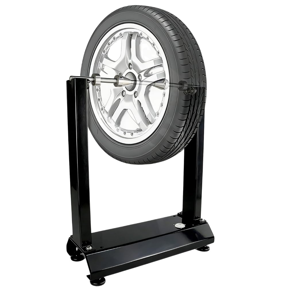 Xitomer Motorcycle Wheel Balancer Stand Tire Balancing Weights Street Truing Stand Wheel Truing Stand Bike Wheel Repair Heavy-Duty Single-Axle Wheel